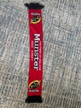 Munster Red Army Knit Scarf - Red, Black & Yellow